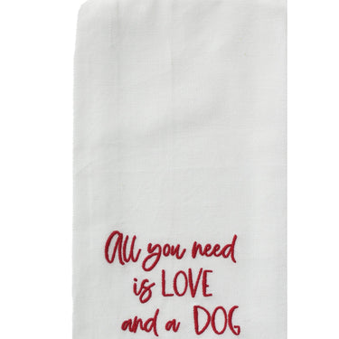 Red All you need love dog towel ET000019 - The Fox Decor